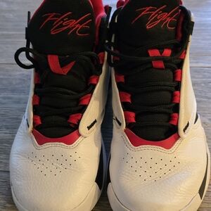 Nike Flight AIR JORDANS White and Red Basketball Sneakers